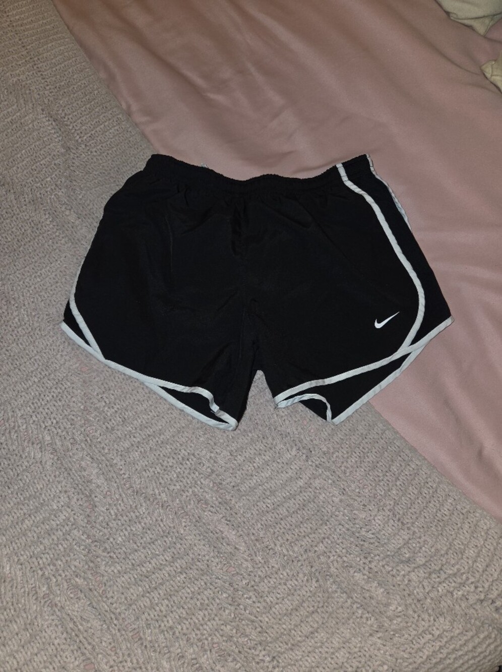 Nike Women’s Black Breaker Running Shorts with White Trim #Blokecore